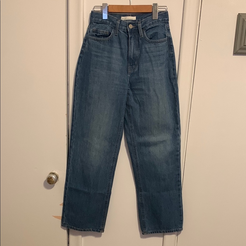 High-Waisted Blue Jeans
